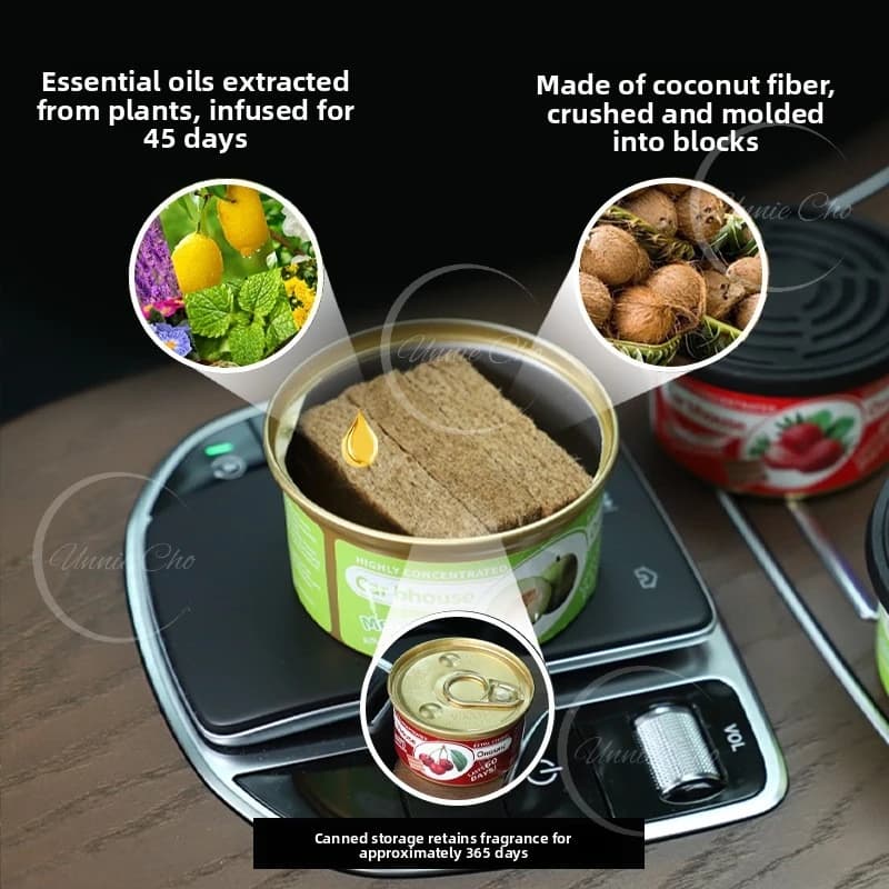 Wooden Block Car Air Fresheners with Long Lasting Freshness 1.5 OZ Spill Proof Can for Auto Home New Car Scent