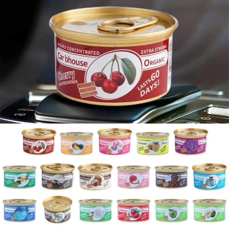 Wooden Block Car Air Fresheners with Long Lasting Freshness 1.5 OZ Spill Proof Can for Auto Home New Car Scent